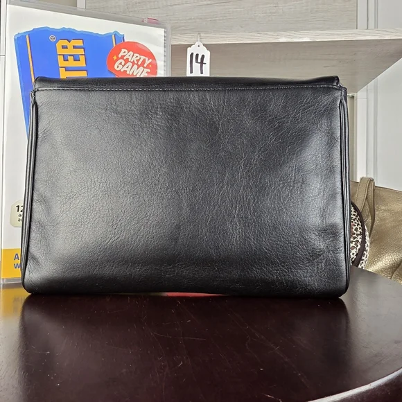 FOSSIL Black Genuine Leather Memoir Diary Clutch SL4317 - Picture 3 of 12